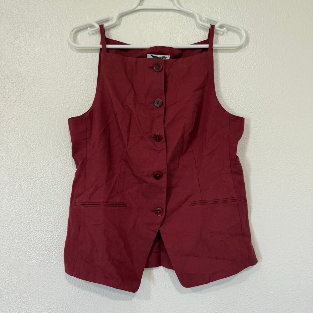 Madewell Rust Button-Front Blouse - image 2